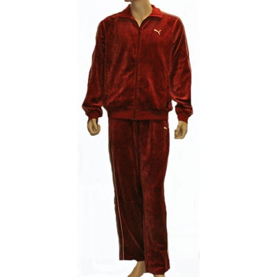 red puma jogging suit